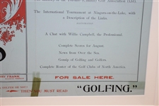 1895 Vol 1 No. 5 Golfing Magazine 'For Sale Here' Ad - Framed