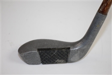 Unknown Maker Aluminum Head Wood Shafted Putter -'Putter' Stamped In Head