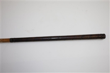 Unknown Maker Aluminum Head Wood Shafted Putter -'Putter' Stamped In Head