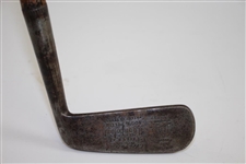 Alex Patrick Wood Shafted Leven A. Compstons 100% Putter Pat. No. 723455 with St Andrews Bend