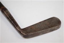 Alex Patrick Wood Shafted Leven A. Compstons 100% Putter Pat. No. 723455 with St Andrews Bend