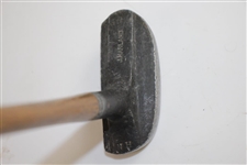HH Model Aluminum Head Wood Shafted Putter - Stamped 'J. Harland In Head'