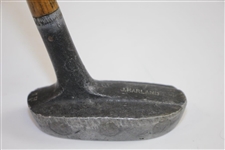 HH Model Aluminum Head Wood Shafted Putter - Stamped 'J. Harland In Head'