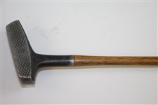HH Model Aluminum Head Wood Shafted Putter - Stamped 'J. Harland In Head'