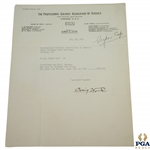 Craig Wood Signed 1931 Ryder Cup Team Expenses Payment Reception JSA ALOA