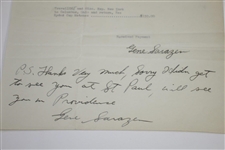 Gene Sarazen Twice Signed 1931 Ryder Cup Team Expenses Payment Reception JSA ALOA