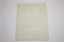 Gene Sarazen Twice Signed 1931 Ryder Cup Team Expenses Payment Reception JSA ALOA