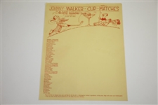 Undocumented 1931 Johnny Walker Cup Matches Letterhead & Envelopes - Played June 25, 1931