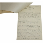 Horton Smith Signed Handwritten Four-Page Letter to A.R. Gates JSA ALOA