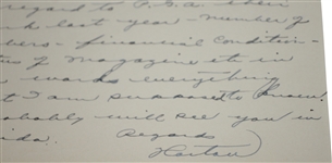 Horton Smith Signed Handwritten Four-Page Letter to A.R. Gates JSA ALOA
