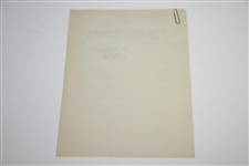 1935 Hagen Products Letter to PGA's Jacobus Regarding Hagen's Nominations for Ryder Cup Matches 