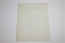 1935 Ridgewood CC Letter to PGA's Jacobus Asking Not to List Caddy Numbers So Programs Can Sell