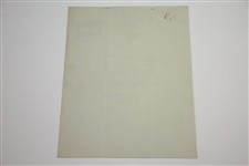 Tom Creavy Signed 1933 Ryder Cup Team Member Voting Method Inquiry JSA ALOA