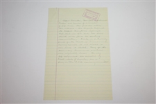 Clifford Roberts Signed 1947 Letter with Handwritten Biographical Sketch for Ryder Cup JSA ALOA