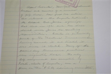 Clifford Roberts Signed 1947 Letter with Handwritten Biographical Sketch for Ryder Cup JSA ALOA