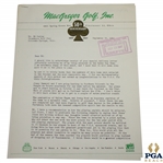 Ben Hogan Signed 1947 Letter Accepting Ryder Cup Team Member Selection JSA ALOA