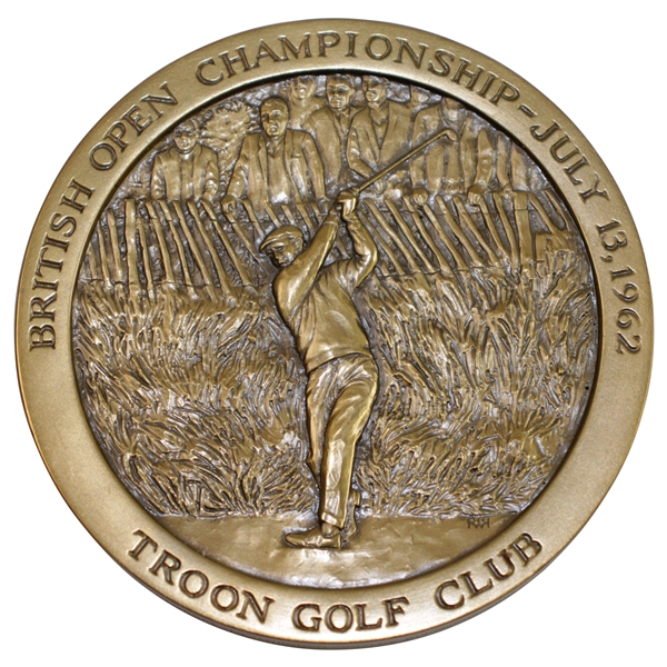 Arnold Palmer Ltd Ed 1962 British Open Championship Commemorative Large Bronze Medal