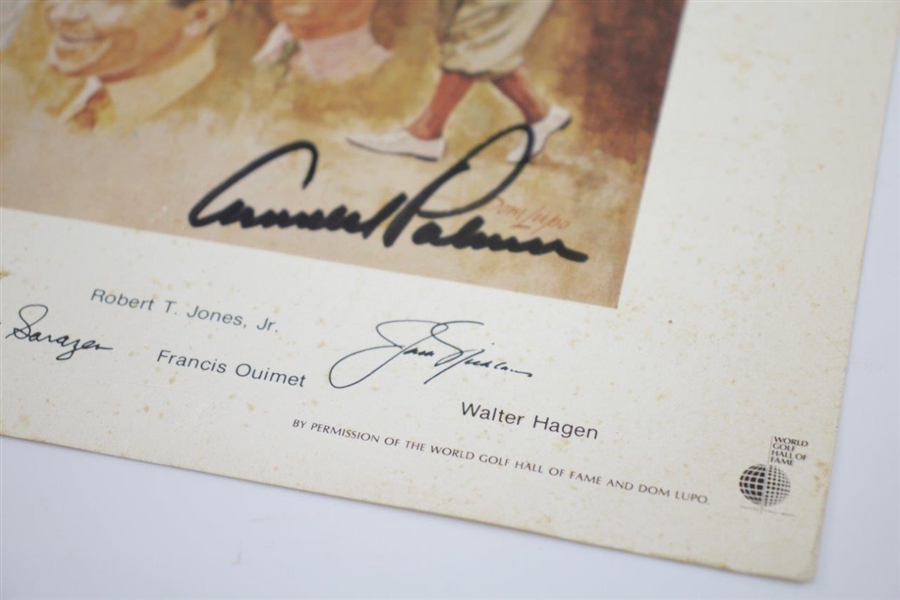 Arnold Palmer Signed Original Members of World Golf Hall of Fame Print JSA ALOA