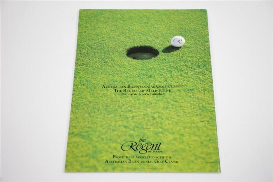 Greg Norman Signed 1988 'The Australian Bicentennial Golf Classic' Program JSA ALOA