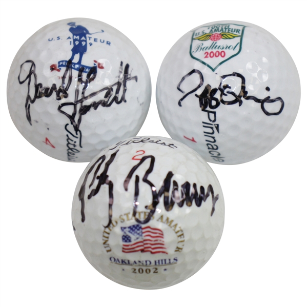 US Amateur Champs Barnes, Quinney, & Gossett Signed US Am. Logo Balls from Year JSA ALOA