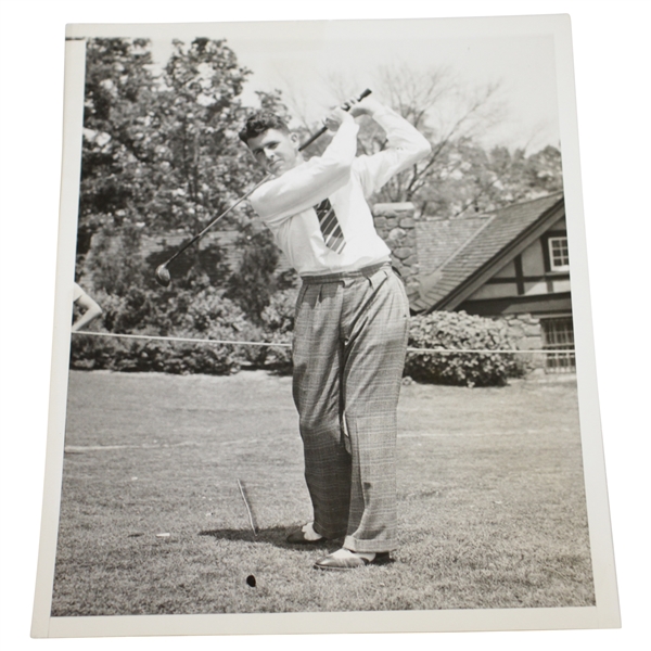 1936 Henry Picard Type-1 AP Wire Photo from US Open at Baltusrol - Post Swing Pose
