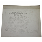 1920s Medinah Country Club Drainage Plan Photo - Wendell Miller Collection