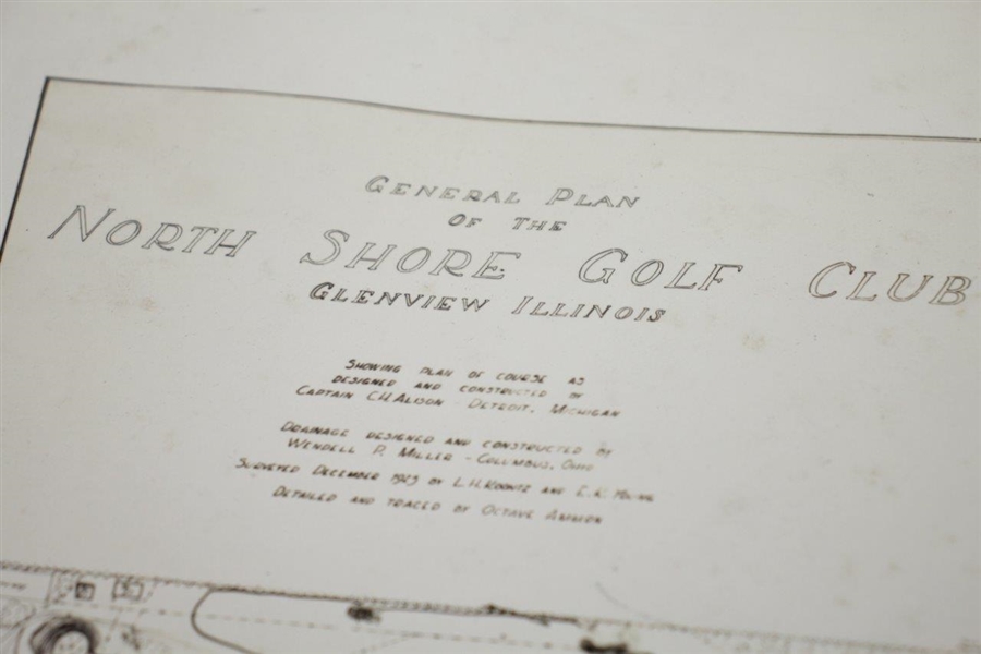 1920's North Shore Golf Club, Glenview, IL. General Plan Photo - Wendell Miller Collection