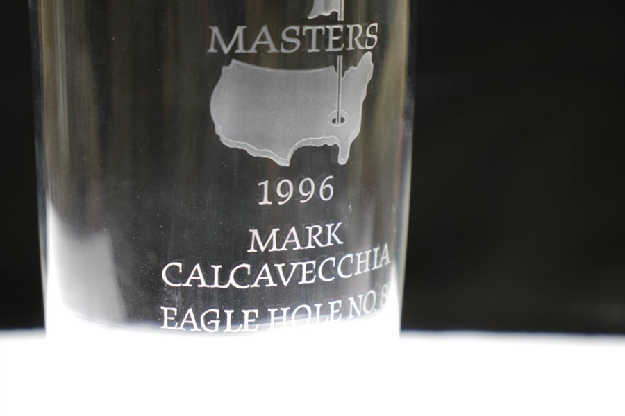 1996 Masters Awarded Eagle Hole #8 Crystal Highball Glass - Mark Calcavecchia Collection