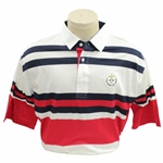 Mark Calcavecchias 1989 Ryder Cup USA Team Issued Red/White/Blue Short Sleeve Shirt- XL