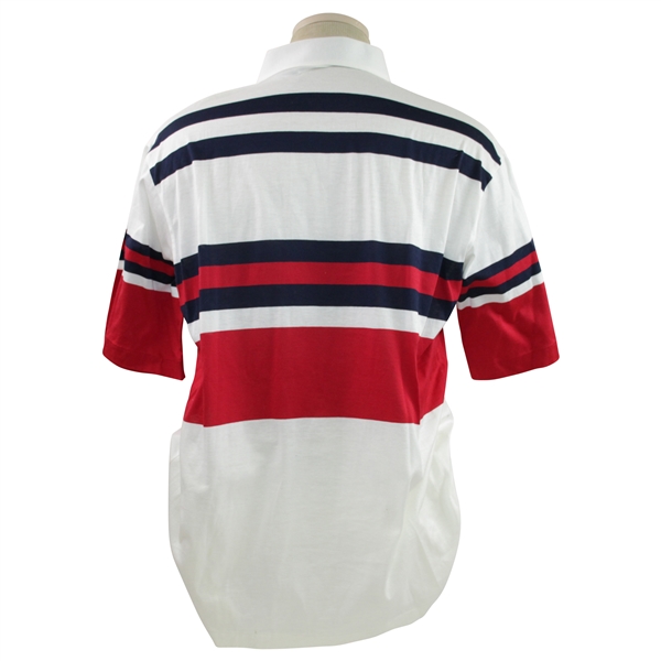 Mark Calcavecchia's 1989 Ryder Cup USA Team Issued Red/White/Blue Short Sleeve Shirt- XL