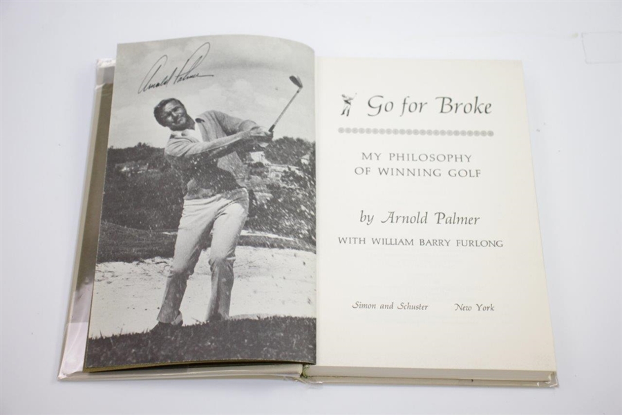 Arnold Palmer Signed 1973 Book Go For Broke JSA ALOA