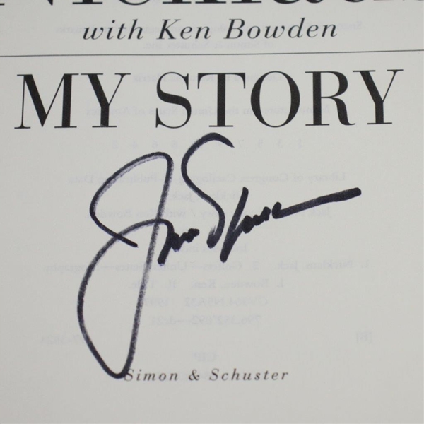 Jack Nicklaus Signed 1997 Book My Story JSA ALOA
