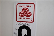 Arnold Palmer, Gary Player, & others Signed State Farm 'Quiet Please' Sign JSA ALOA