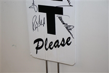 Arnold Palmer, Gary Player, & others Signed State Farm 'Quiet Please' Sign JSA ALOA