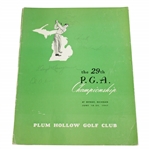 Lloyd Mangrum, Oliver, Harbert, & Metz Signed 1947 PGA Championship Program JSA ALOA