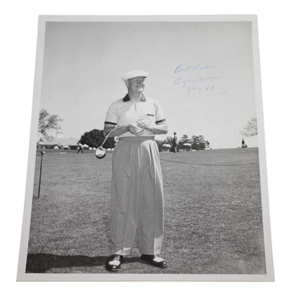  Vintage Byron Nelson Signed Black & White Photo - Dated 7/12/54 JSA ALOA