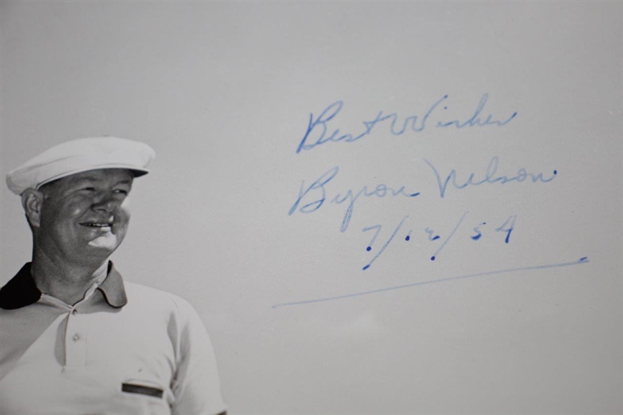  Vintage Byron Nelson Signed Black & White Photo - Dated 7/12/54 JSA ALOA