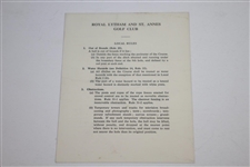 Silver Medalist Phil Rodgers Signed 1963 OPEN Champ at Royal Lytham & St Annes Official Scorecard JSA ALOA