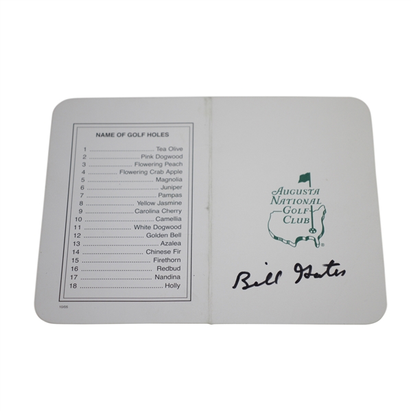 Bill Gates Signed Augusta National Golf Club Scorecard JSA ALOA