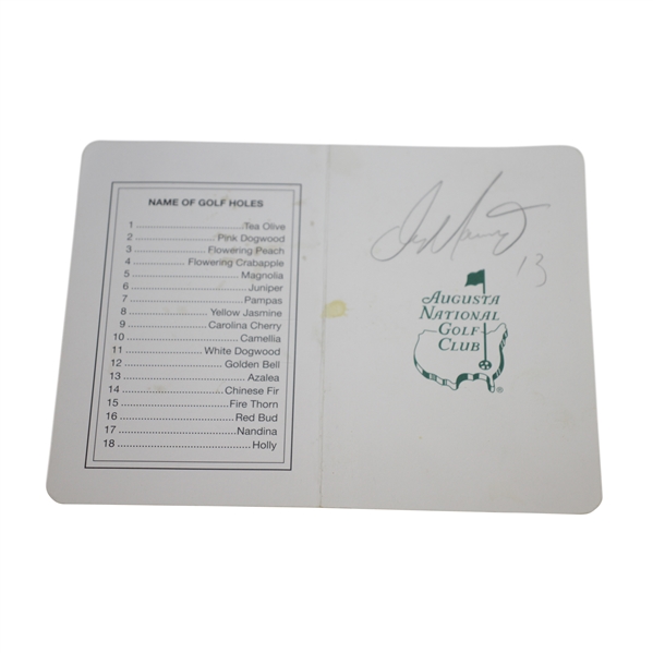Dan Marino Signed Augusta National Golf Club Scorecard with '13' Notation JSA ALOA