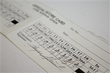 Payne Stewart Signed Personal Used 1998 Nissan Open Scorecard 3/1/98 JSA #CC08061