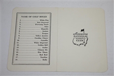 Arnold Palmer Signed Saturday Round 1967 Augusta National Scorecard FULL JSA #BB29281