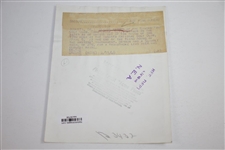 Claude Harmon Signed Cut W/Original Wire Photo His Famous Shot of 1948 Masters Win FULL JSA #BB19952