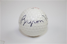 Byron Nelson Signed Titleist Logo Golf Ball JSA ALOA
