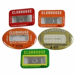 1974, 1975, 1982, 1983, & 1984 Masters Tournament Clubhouse Badges