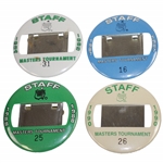 1985, 1987, 1988, & 1990 Masters Tournament Staff Badges