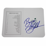 Bryson Dechambeau Signed Augusta National Golf Club Scorecard JSA #V15679
