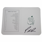 Patrick Reed Signed Augusta National Golf Club Scorecard JSA #V16581