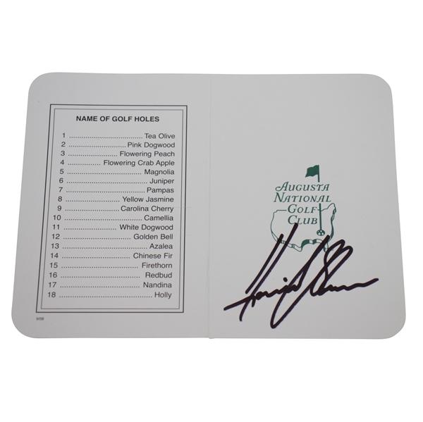 Henrik Stenson Signed Augusta National Golf Club Scorecard JSA #CC66603