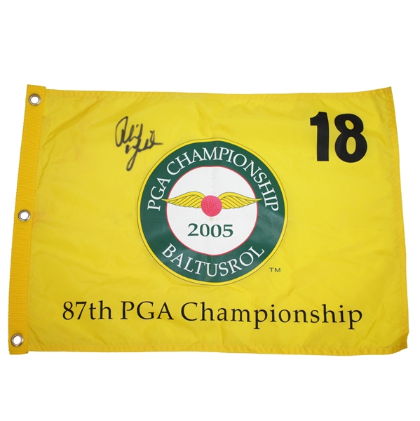 Phil Mickelson Signed 2005 PGA Championship at Baltusrol Screen Flag JSA ALOA